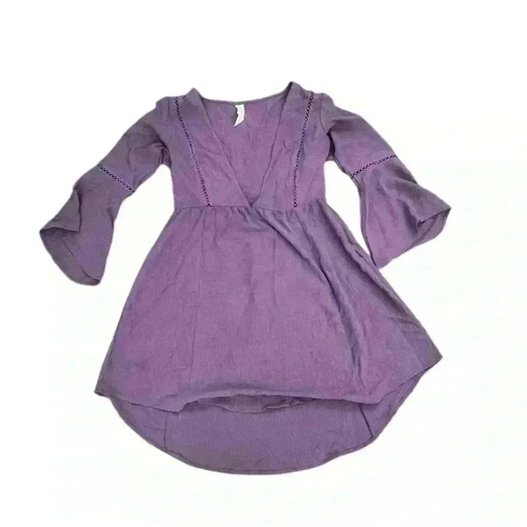 Chic Flared Sleeve Swimsuit Cover Dress in Lavender by Brand B - Picture 1 of 4